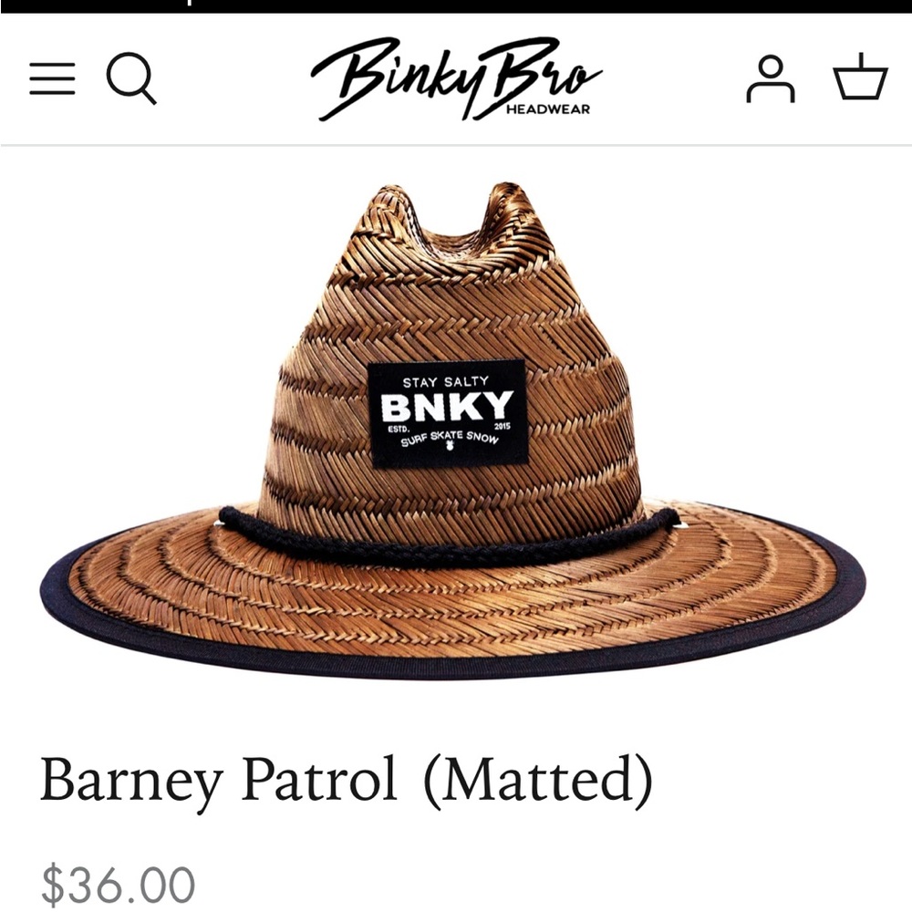 Infant BinkyBros straw Sun hat 4-12 months